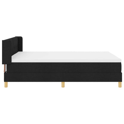 Letto a molle con testiera Nero 190 x 140 cm Tessuto | homemem39
