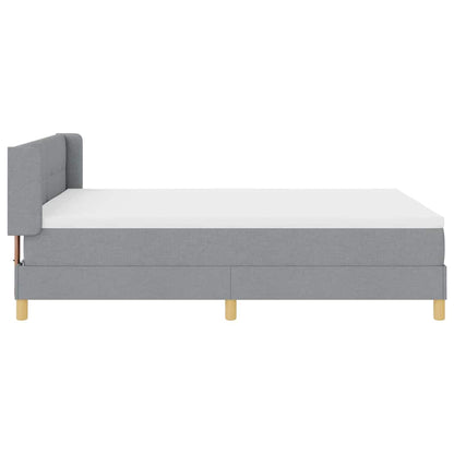 Letto a molle con testiera Grigio chiaro 200 x 140 cm Tessuto | homemem39