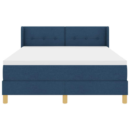 Letto a molle con testiera Blu 200 x 140 cm Tessuto | homemem39