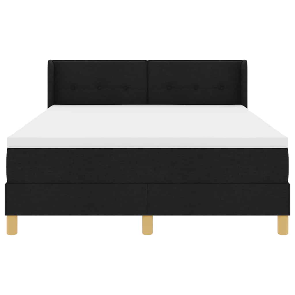 Letto a molle con testiera Nero 200 x 160 cm Tessuto | homemem39