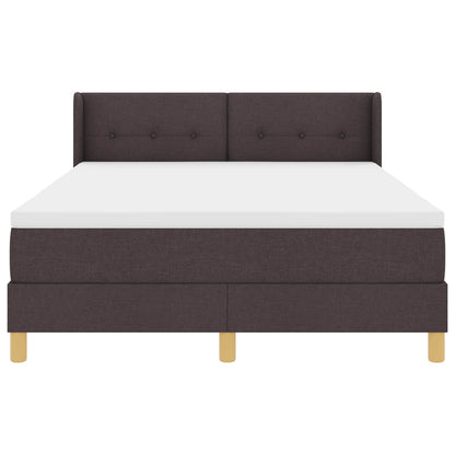 Letto a molle con testiera Marrone Scuro 200 x 160 cm Tessuto | homemem39