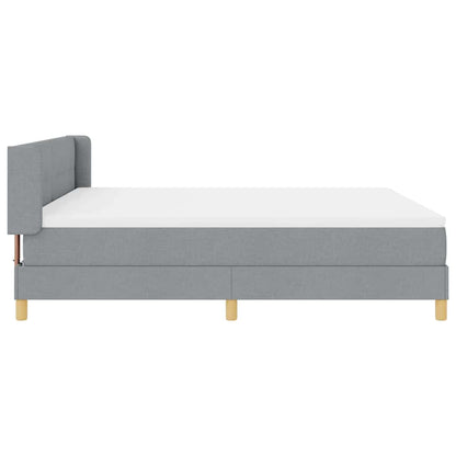 Letto a molle con testiera Grigio chiaro 200 x 180 cm Tessuto | homemem39