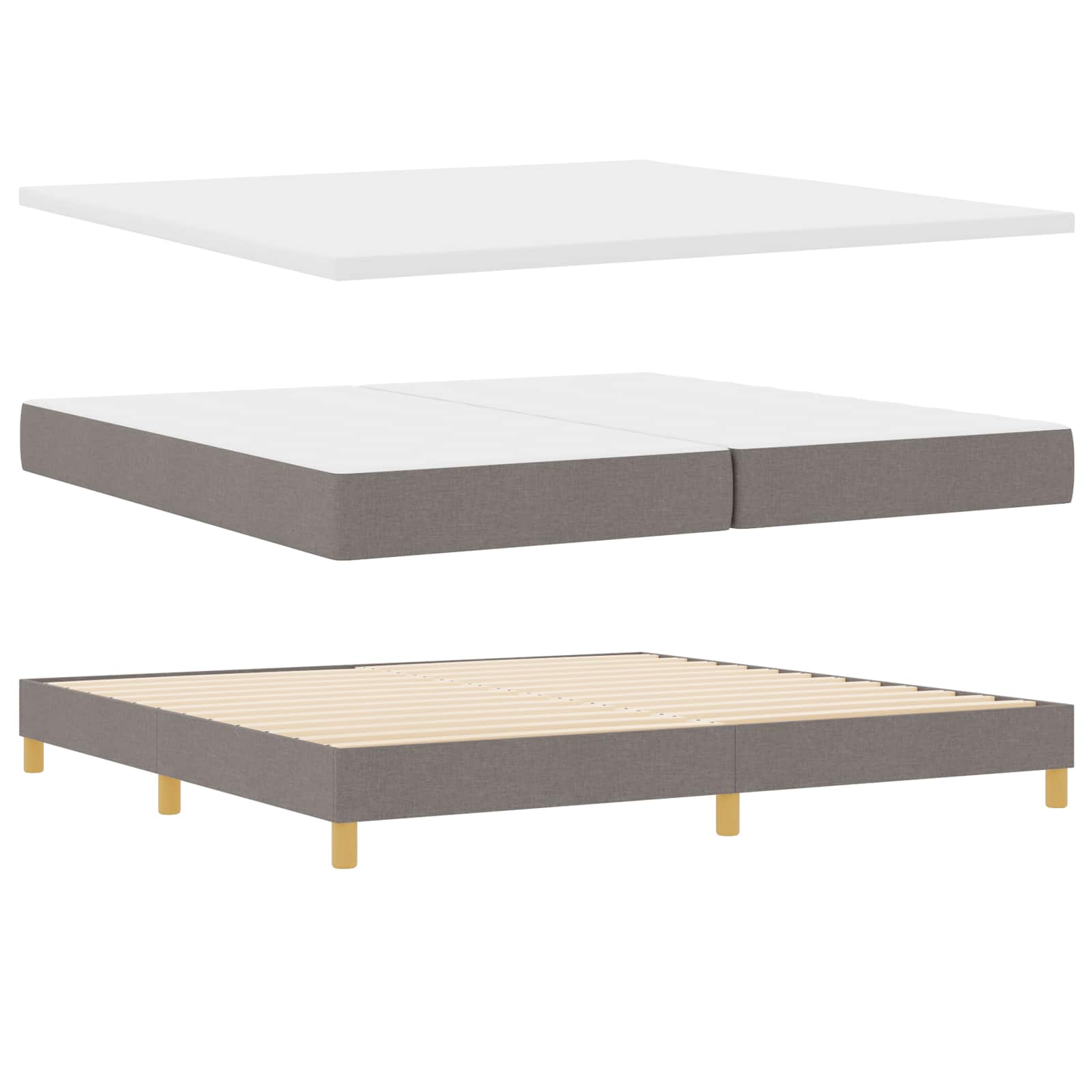 Letto a molle con cuscino Talpa 200 x 200 cm Tessuto | homemem39