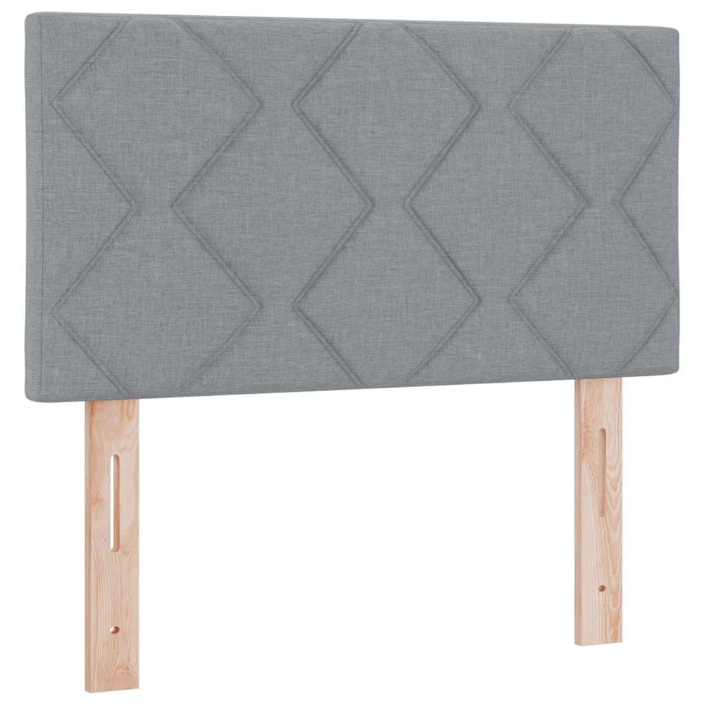 Letto a molle con testiera Grigio chiaro 200 x 80 cm Tessuto | homemem39