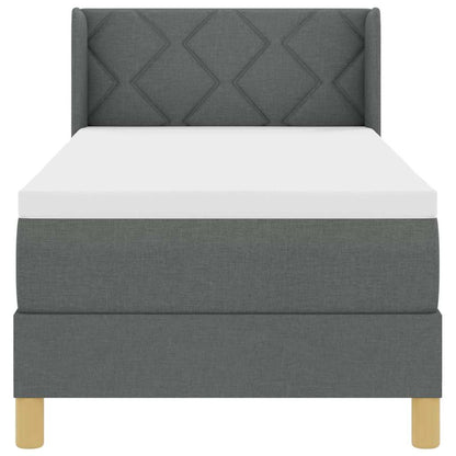 Letto a molle con cuscino Grigio scuro 200 x 80 cm Tessuto | homemem39