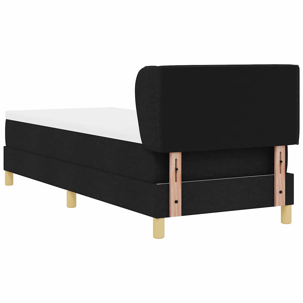 Letto a molle con testiera Nero 200 x 80 cm Tessuto | homemem39