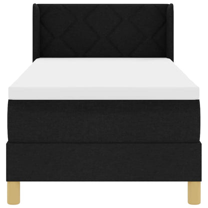 Letto a molle con testiera Nero 200 x 80 cm Tessuto | homemem39