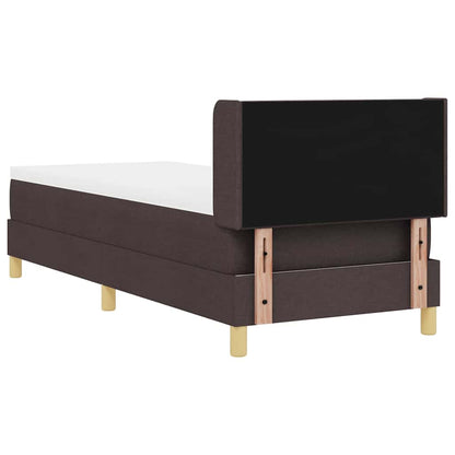 Letto a molle con testiera Marrone Scuro 200 x 80 cm Tessuto | homemem39