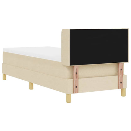 Letto a molle con materasso Crema 200 x 80 cm Poliestere