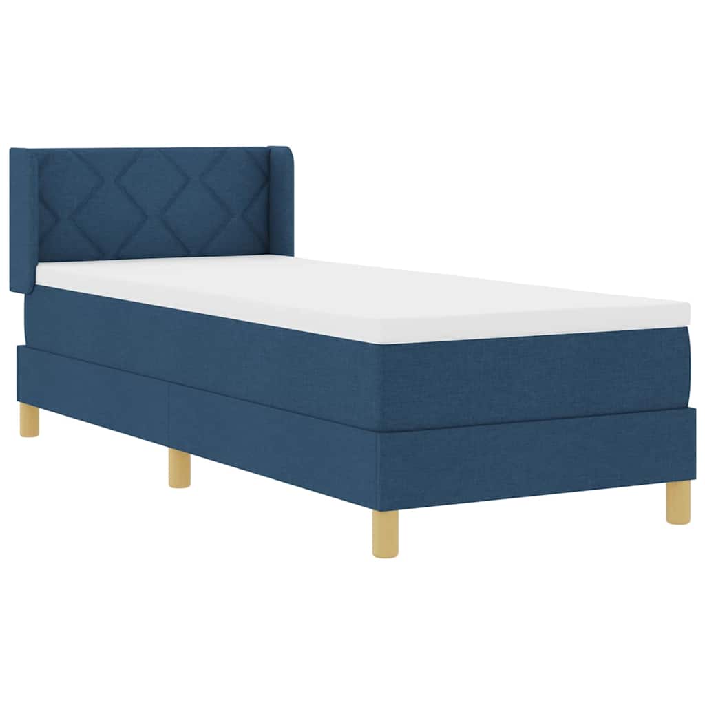 <strong>Letto a Molle< / strong> Blu 80 x 200 cm Tessuto
