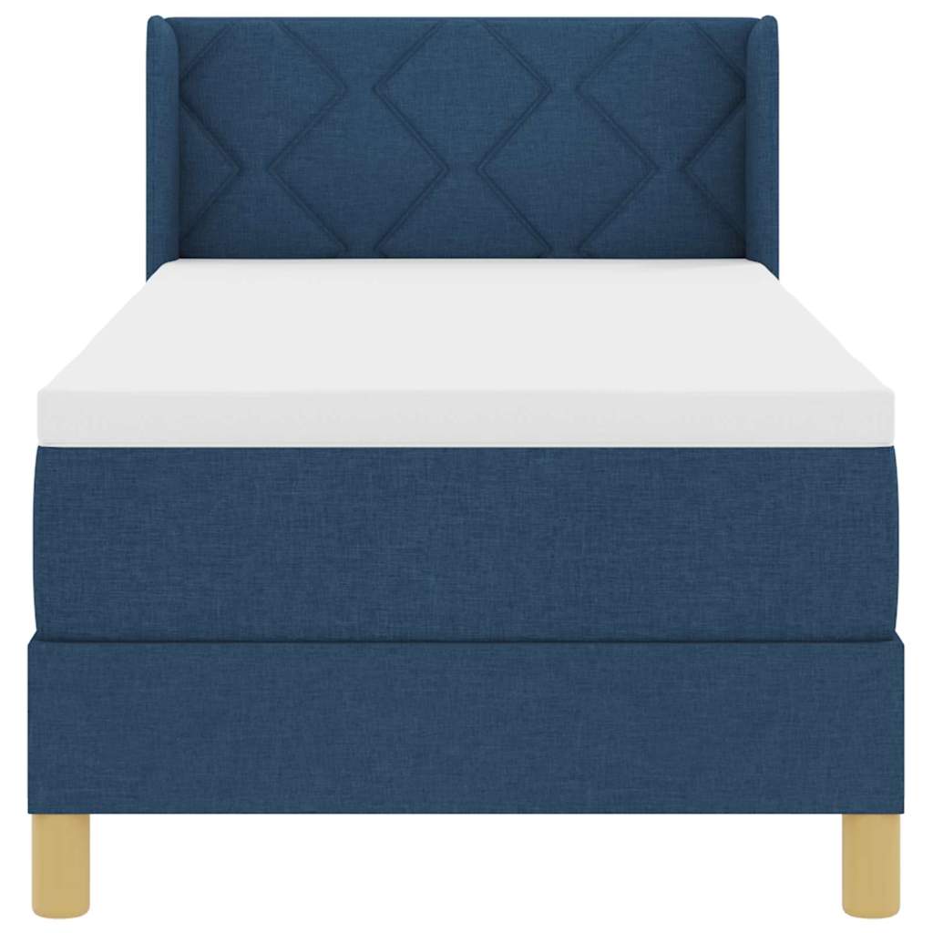 Letto a molle con testiera Blu 200 x 80 cm Tessuto | homemem39