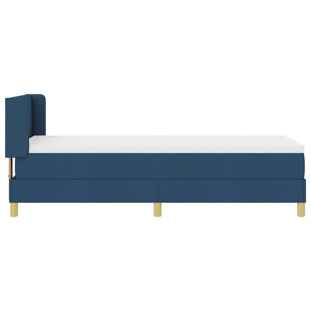 Letto a molle con testiera Blu 200 x 80 cm Tessuto | homemem39
