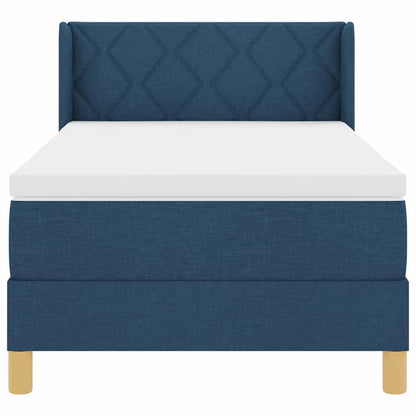 Letto a molle con testiera Blu 200 x 100 cm Tessuto | homemem39