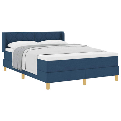 Letto a molle con cuscino con testiera Blu 200 x 140 cm Tessuto | homemem39