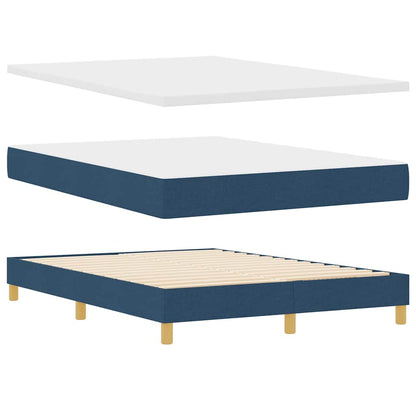 Letto a molle con cuscino con testiera Blu 200 x 140 cm Tessuto | homemem39