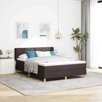 Letto a molle con testiera Marrone Scuro 200 x 160 cm Tessuto | homemem39