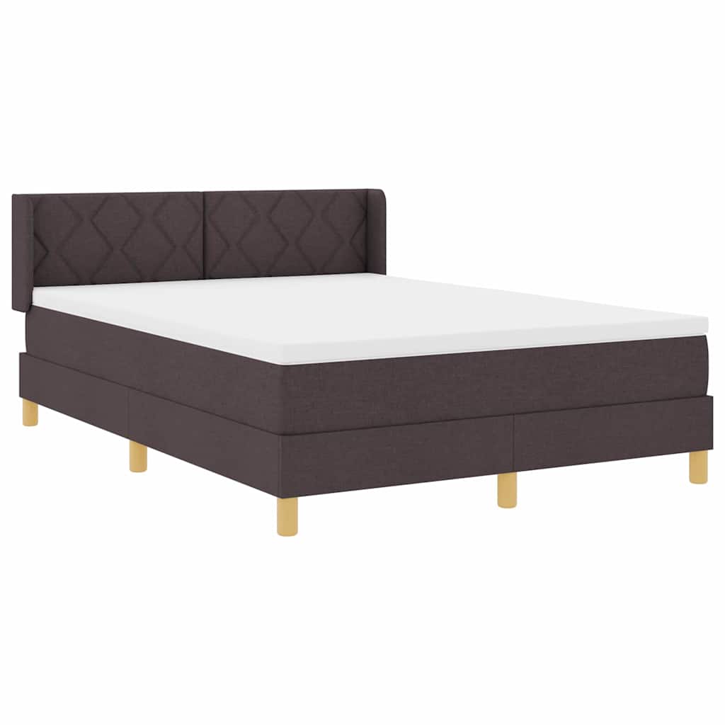 Letto a molle con testiera Marrone Scuro 200 x 160 cm Tessuto | homemem39