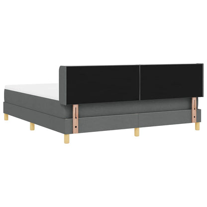Letto a molle con testiera Grigio scuro 200 x 180 cm Tessuto | homemem39