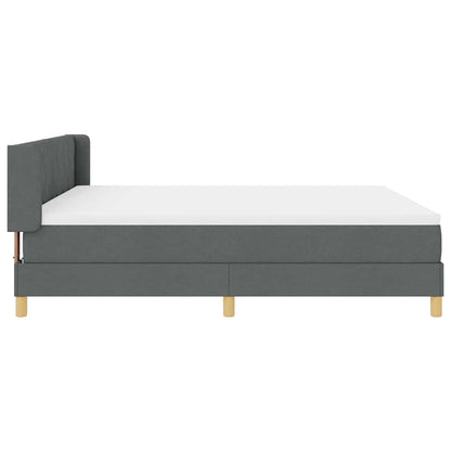 Letto a molle con testiera Grigio scuro 200 x 180 cm Tessuto | homemem39