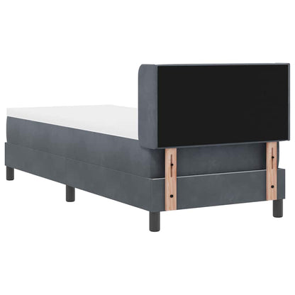Letto a molle con testiera Grigio scuro 200 x 80 cm Velluto | homemem39