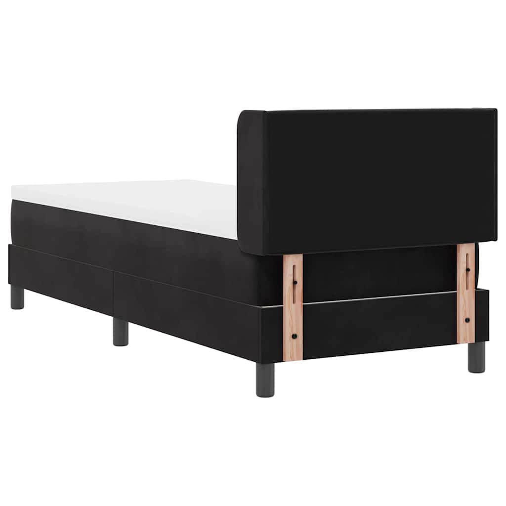 Letto a molle con testiera Nero 200 x 80 cm Velluto | homemem39