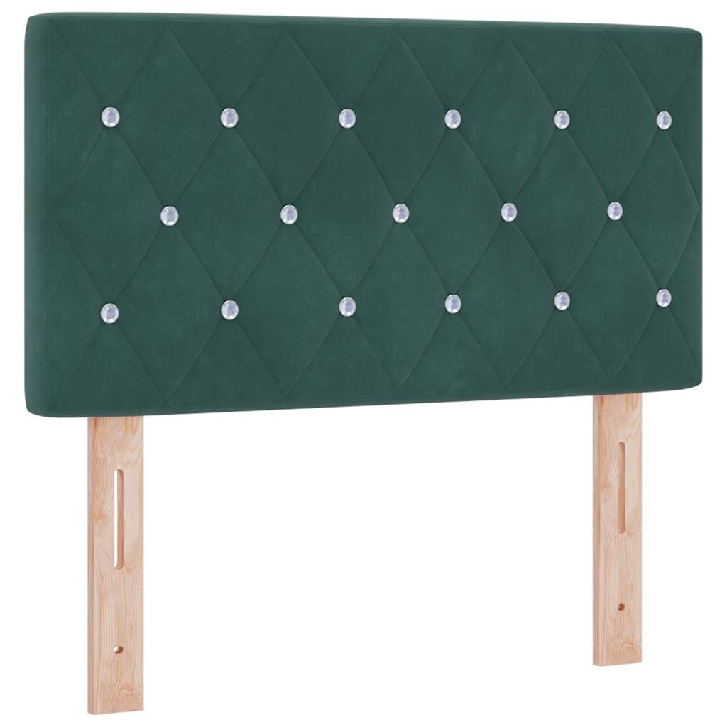 Letto a molle con testiera Verde Scuro 200 x 80 cm Velluto | homemem39