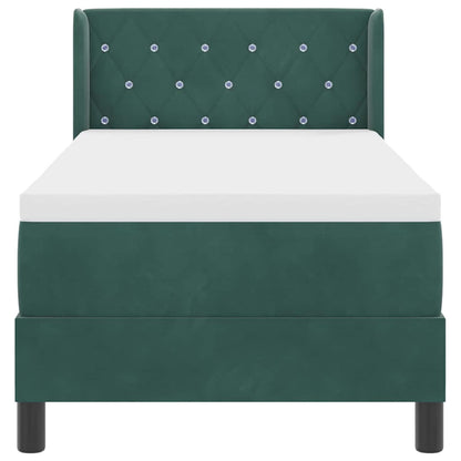 Letto a molle con testiera Verde Scuro 200 x 80 cm Velluto | homemem39