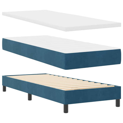 Letto a molle con testiera Blu Scuro 200 x 80 cm Velluto | homemem39