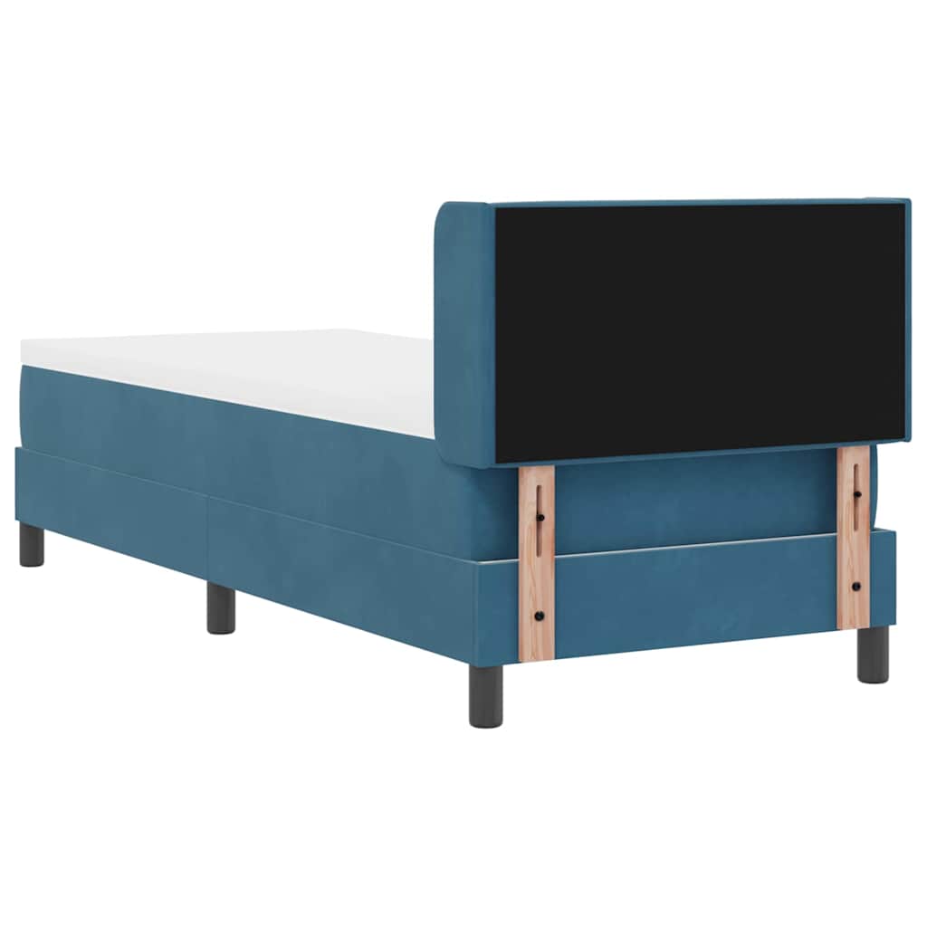 Letto a molle con testiera Blu Scuro 200 x 80 cm Velluto | homemem39