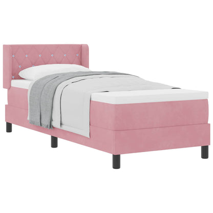 Letto a molle con testiera Rosa 200 x 80 cm Velluto | homemem39