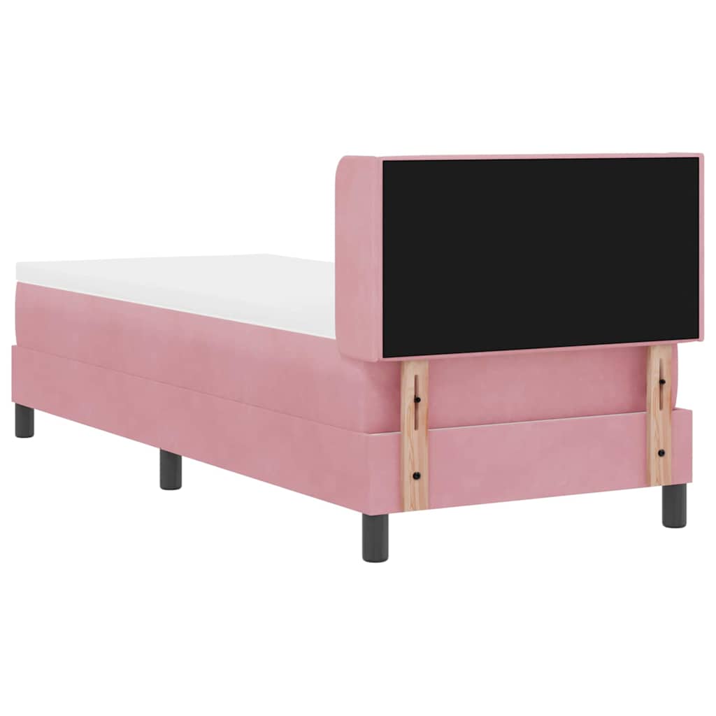Letto a molle con testiera Rosa 200 x 80 cm Velluto | homemem39