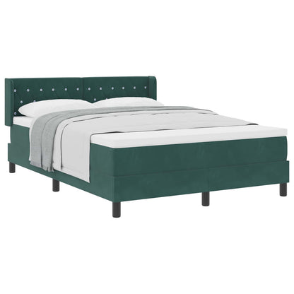 Letto a molle con testiera Verde Scuro 200 x 140 cm Velluto | homemem39