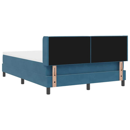 Letto a molle con testiera Blu Scuro 200 x 140 cm Velluto | homemem39