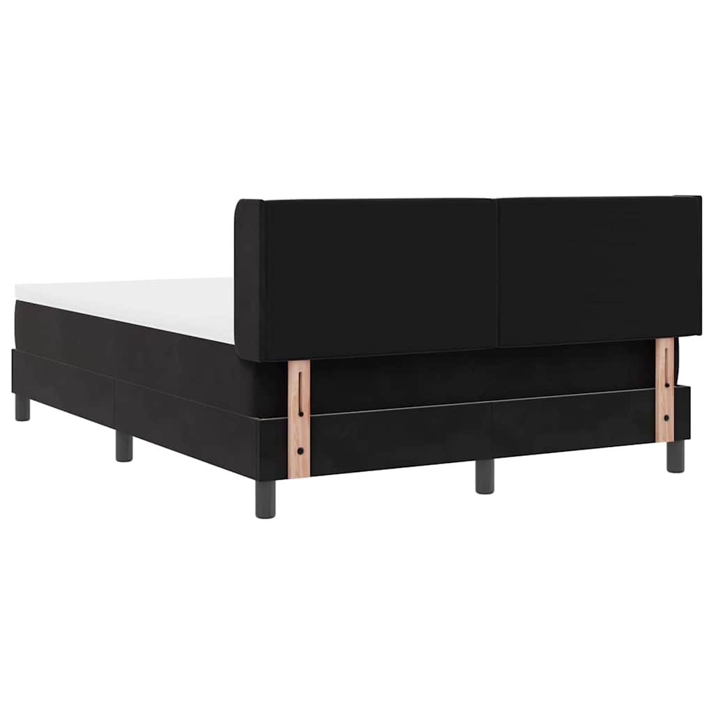 Letto a molle con testiera Nero 200 x 160 cm Velluto | homemem39