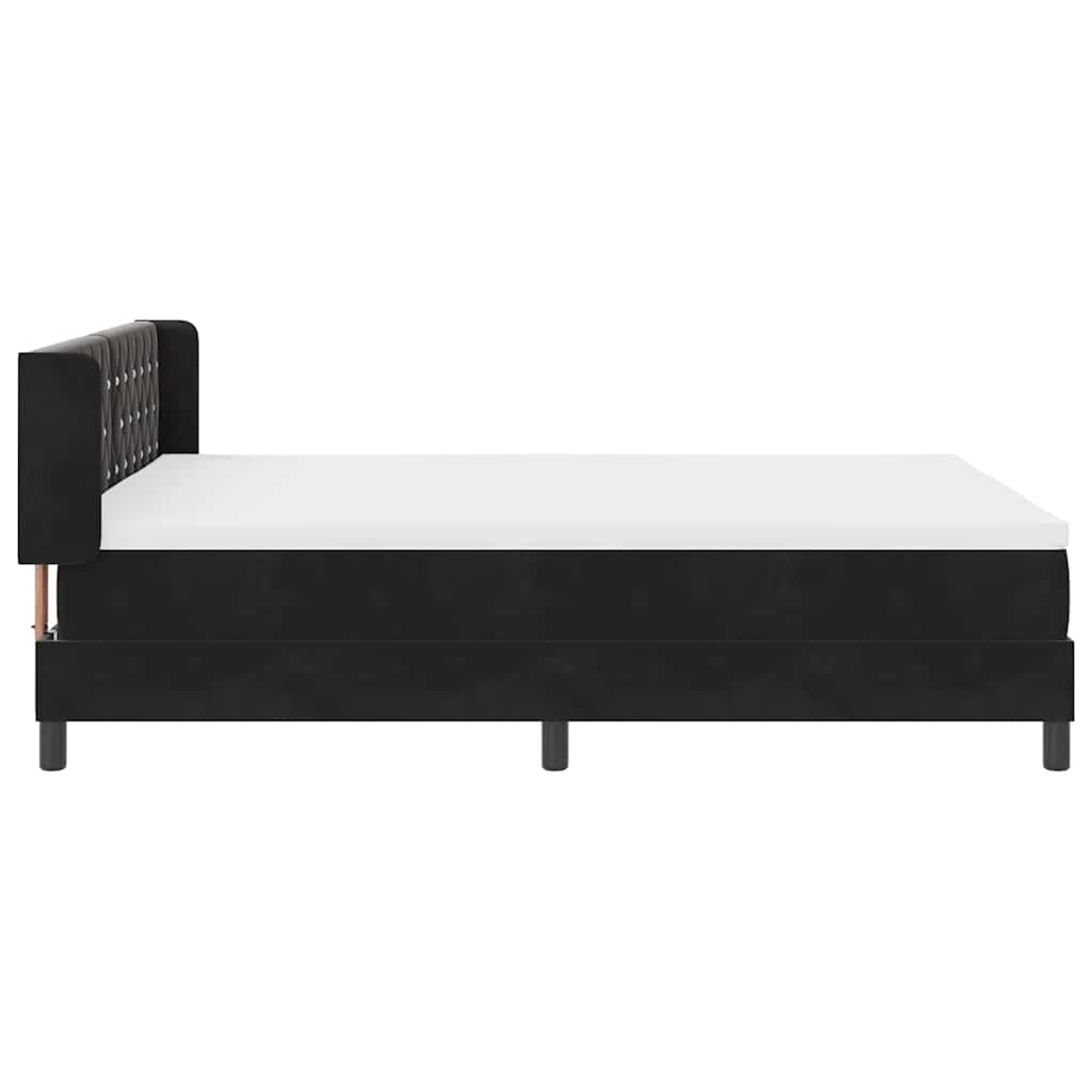 Letto a molle con testiera Nero 200 x 160 cm Velluto | homemem39
