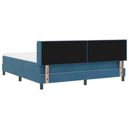 Letto a molle con testiera Blu Scuro 200 x 180 cm Velluto | homemem39