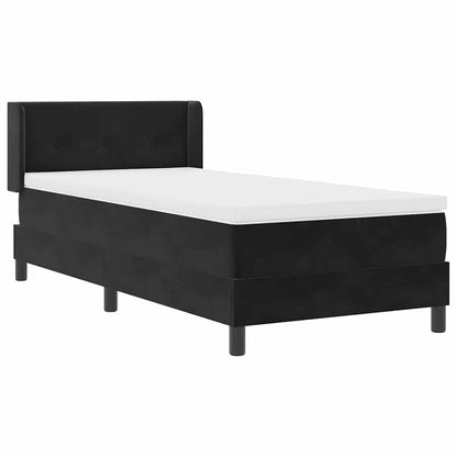 Letto a molle con testiera Nero 200 x 80 cm Velluto | homemem39