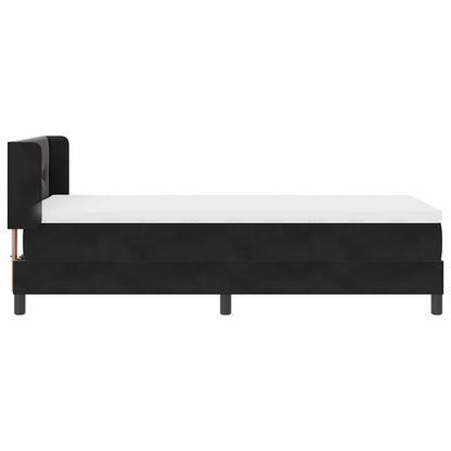 Letto a molle con testiera Nero 200 x 80 cm Velluto | homemem39