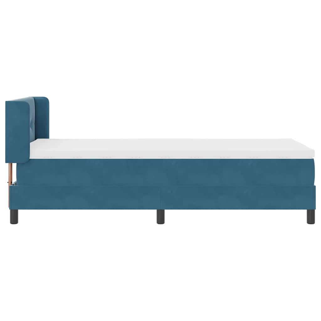 Letto a molle con testiera Blu Scuro 200 x 80 cm Velluto | homemem39