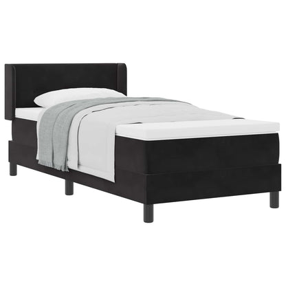 Letto a molle con testiera Nero 190 x 90 cm Velluto | homemem39