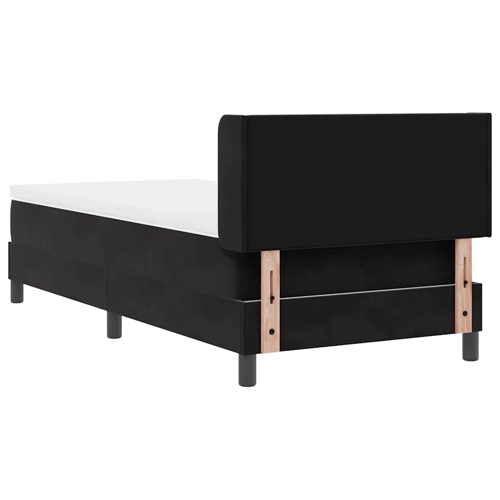 Letto a molle con testiera Nero 190 x 90 cm Velluto | homemem39