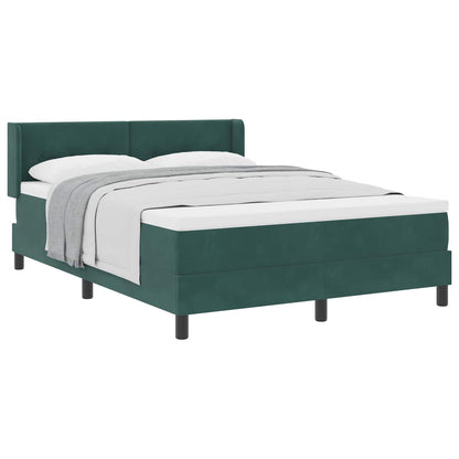 Letto a molle con testiera Verde Scuro 200 x 140 cm Velluto | homemem39