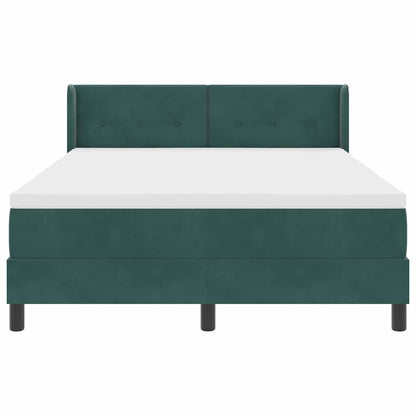 Letto a molle con testiera Verde Scuro 200 x 140 cm Velluto | homemem39