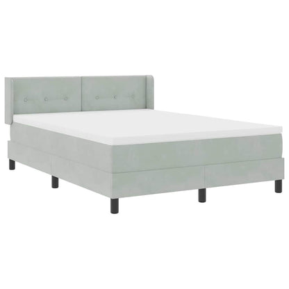 Letto a molle con testiera Grigio chiaro 200 x 160 cm Velluto | homemem39