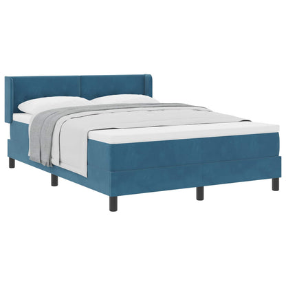 Letto a molle con testiera Blu Scuro 200 x 160 cm Velluto | homemem39