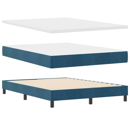 Letto a molle con testiera Blu Scuro 200 x 160 cm Velluto | homemem39