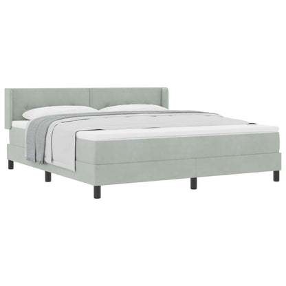 Letto a molle Grigio chiaro 200 x 180 cm Poliestere