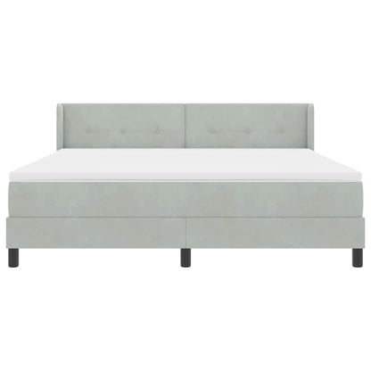 Letto a molle Grigio chiaro 200 x 180 cm Poliestere