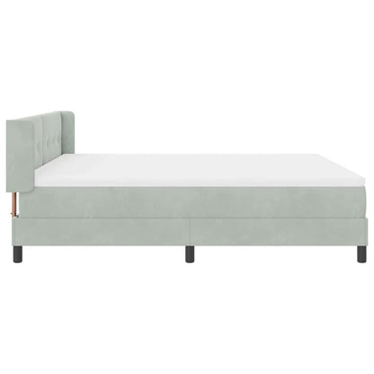 Letto a molle Grigio chiaro 200 x 180 cm Poliestere