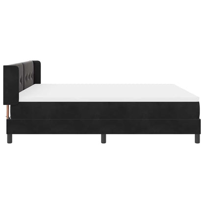 Letto a molle con testiera Nero 200 x 180 cm Velluto | homemem39